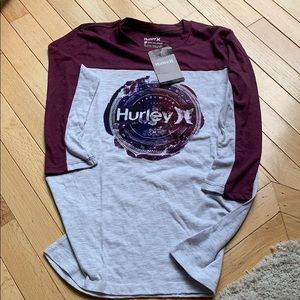NWT Hurley “Witchy Ways Football” 3/4 Length tee